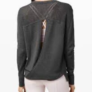 Lululemon Back To Balance Sweater Graphite Gray Size 4? Long Sleeves Soft